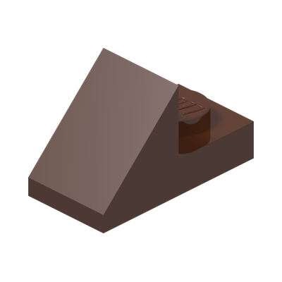 ROOF TILE 1X2 45° W 1/3 PLATE · Reddish Brown (réf. BrickLink Reddish Brown)