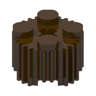 PROFILE BRICK Ø15.83 W. CROSS · Dark Brown (réf. BrickLink Dark Brown)
