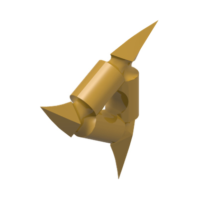 Minifigure, Weapon Shuriken Throwing Star with Smooth Grips · LEGO 4600519 (réf. BrickLink 93058) · Couleur BrickLink : Pearl Gold