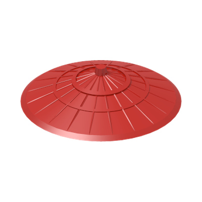 Minifigure, Headgear Hat, Conical Asian · LEGO 6016173 (réf. BrickLink 93059) · Couleur BrickLink : Red