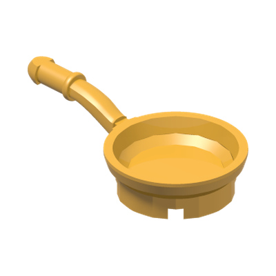 Friends Accessories Frying Pan · LEGO 6037810 (réf. BrickLink 93082a) · Couleur BrickLink : Bright Light Orange