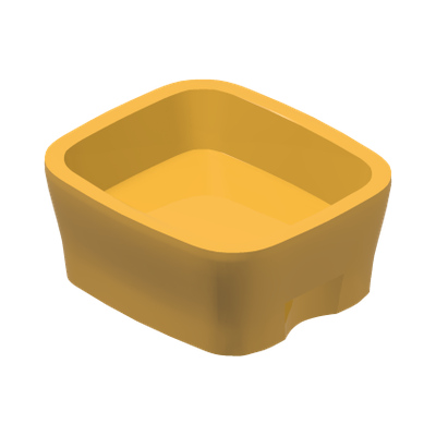 Friends Accessories Dish, Rectangular · LEGO 6037810 (réf. BrickLink 93082c) · Couleur BrickLink : Bright Light Orange