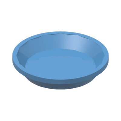 Friends Accessories Dish, Round · LEGO 6176382 (réf. BrickLink 93082f) · Medium Blue (réf. BrickLink Medium Blue)