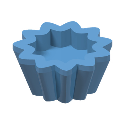 Friends Accessories Cupcake Holder · LEGO 6176382 (réf. BrickLink 93082g) · Medium Blue (réf. BrickLink Medium Blue)