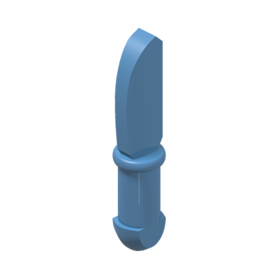 Friends Accessories Cutlery Knife · LEGO 6176382 (réf. BrickLink 93082h) · Medium Blue (réf. BrickLink Medium Blue)