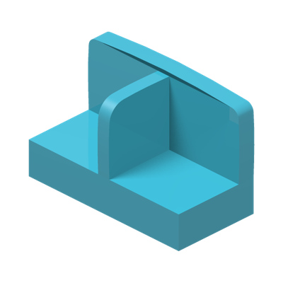 FOOT, PLATE · Medium Azur (réf. BrickLink Medium Azure)