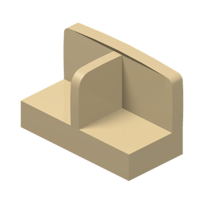 FOOT, PLATE · Brick Yellow (réf. BrickLink Tan)
