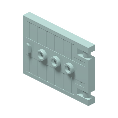 Door 1 x 5 x 3 with 3 Studs and Handle · LEGO 6331487 (réf. BrickLink 93096) · Aqua (réf. BrickLink Light Aqua)