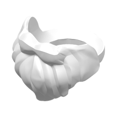 BEARD FOR MINI FIGURE 2 · LEGO 6500803 (réf. BrickLink 93223) · White (réf. BrickLink White)