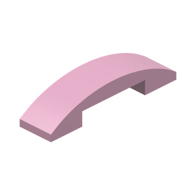PLATE W. BOW 1X4X2/3 · Light Purple (réf. BrickLink Bright Pink)