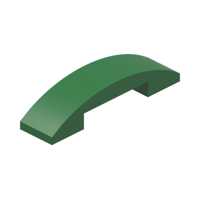 PLATE W. BOW 1X4X2/3 · Dark Green (réf. BrickLink Green)