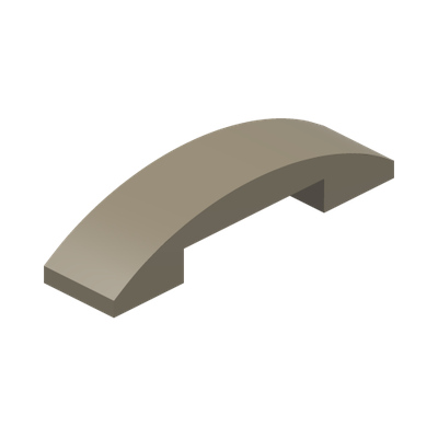 PLATE W. BOW 1X4X2/3 · Sand Yellow (réf. BrickLink Dark Tan)