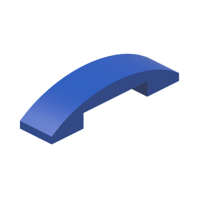 PLATE W. BOW 1X4X2/3 · Bright Blue (réf. BrickLink Blue)