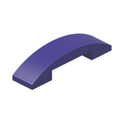 PLATE W/ BOW 1X4X2/3 · Medium Lilac (réf. BrickLink Dark Purple)