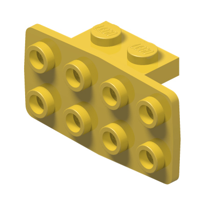 ANGLE PLATE 1X2 / 2X4 · LEGO 6118828 (réf. BrickLink 93274) · Bright Yellow (réf. BrickLink Yellow)