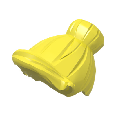 Minifigure, Hair Female with Top Knot Bun and Forelock · LEGO 4618134 (réf. BrickLink 93562) · Couleur BrickLink : Bright Light Yellow
