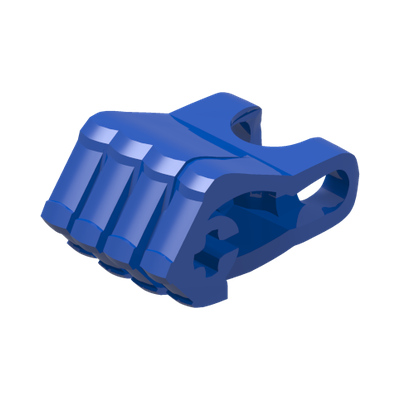 Hero Factory Fist with Axle Hole - 4 Fingers · LEGO 4610919 (réf. BrickLink 93575) · Bright Blue (réf. BrickLink Blue)