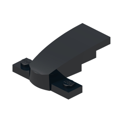 Wedge 4 x 2 x 1 1/3 with 1 x 4 Base · LEGO 6003304 (réf. BrickLink 93589) · Couleur BrickLink : Black