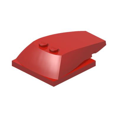 Wedge 6 x 4 x 1 1/3 with 4 x 4 Base · LEGO 4613143 (réf. BrickLink 93591) · Couleur BrickLink : Red