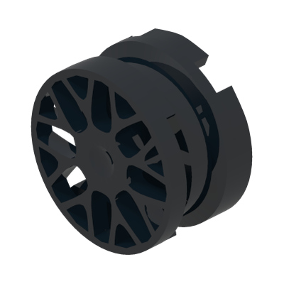 Wheel 11mm D. x 6mm with 8 'Y' Spokes · LEGO 4613162 (réf. BrickLink 93595) · Couleur BrickLink : Black