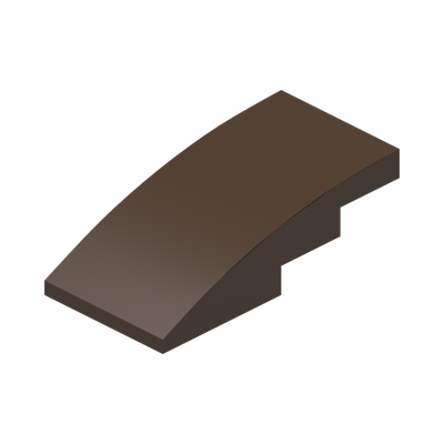 BRICK W. BOW 2X4 · Dark Brown (réf. BrickLink Dark Brown)