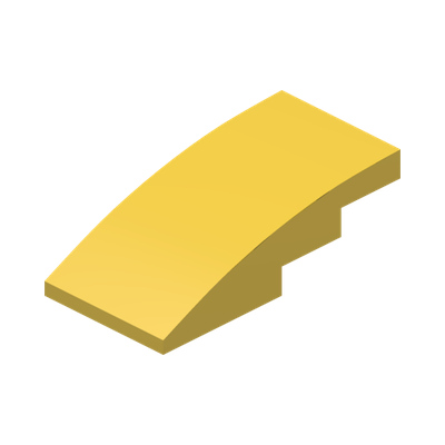 BRICK W. BOW 2X4 · Bright Yellow (réf. BrickLink Yellow)
