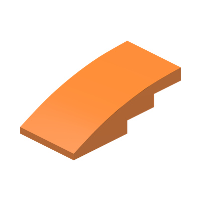 BRICK W. BOW 2X4 · Bright Orange (réf. BrickLink Orange)