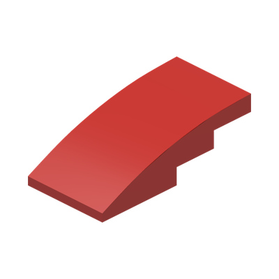 BRICK W. BOW 2X4 · Bright Red (réf. BrickLink Red)