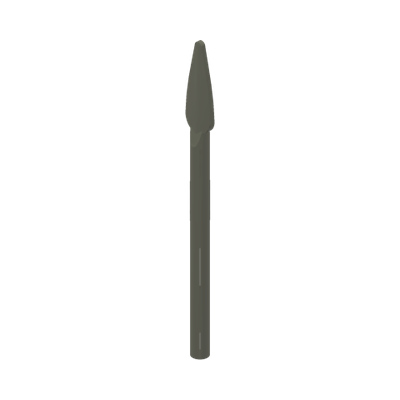 Minifigure, Weapon Pike / Spear - Handle with Flat End · LEGO 4614336 (réf. BrickLink 93789) · Couleur BrickLink : Pearl Dark Gray