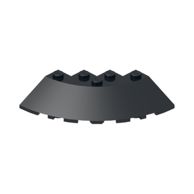 Brick, Round Corner 6 x 6 with Slope 33 Edge, Facet Cutout · LEGO 6005932 (réf. BrickLink 95188) · Couleur BrickLink : Black