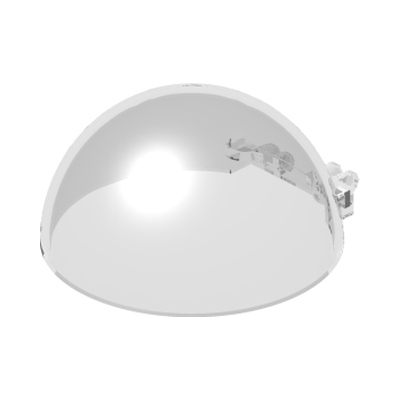 Windscreen 8 x 8 x 3 Canopy Dome Half Sphere with Dual 2 Fingers · LEGO 6178629 (réf. BrickLink 95198) · Couleur BrickLink : Trans-Clear