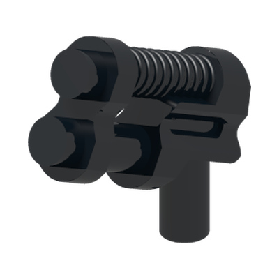 MINI SPACEGUN W.RIB Ø3.2 SHAFT · LEGO 4659662 (réf. BrickLink 95199) · Black (réf. BrickLink Black)