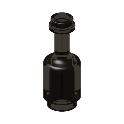 Minifigure, Utensil Bottle · LEGO 6507877 (réf. BrickLink 95228) · Tr. Brown (réf. BrickLink Trans-Brown (Old Trans-Black))