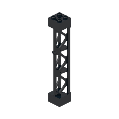 LATTICE TOWER 2X2X10 W/CROSS · LEGO 6470981 (réf. BrickLink 95347) · Black (réf. BrickLink Black)