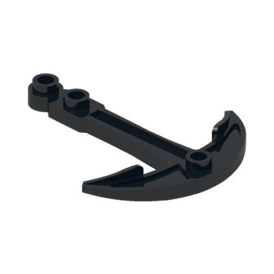 ANCHOR WITH KNOB · LEGO 6170707 (réf. BrickLink 95354) · Black (réf. BrickLink Black)