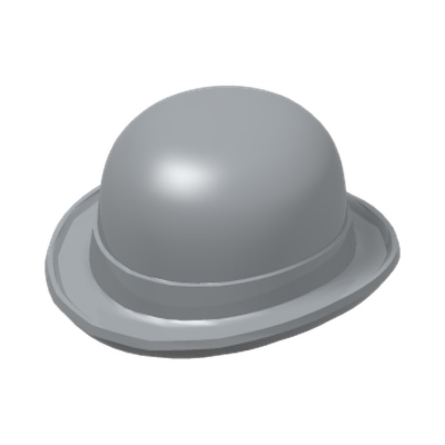 Minifigure, Headgear Hat, Bowler · LEGO 4653057 (réf. BrickLink 95674) · Couleur BrickLink : Light Bluish Gray