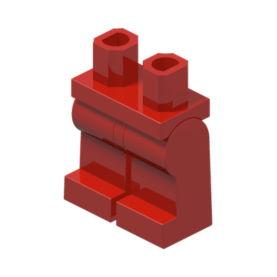 MINI BODY LOWERPART RED · Bright Red (réf. BrickLink Red)