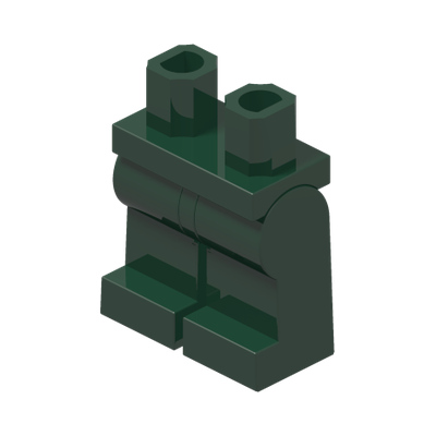 MINI LOWER PART · Earth Green (réf. BrickLink Dark Green)