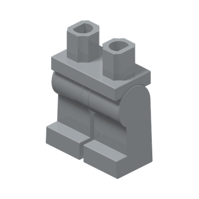 MINI LOWER PART · Medium Stone Grey (réf. BrickLink Light Bluish Gray)