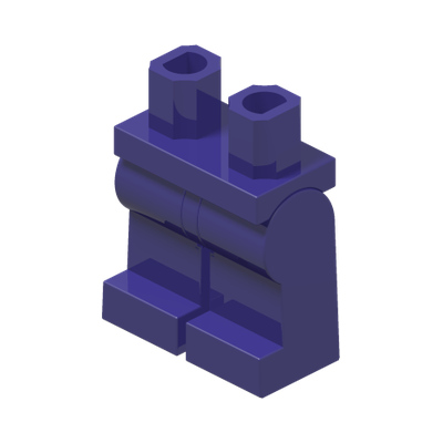 MINI LOWER PART "NO. 161" · Medium Lilac (réf. BrickLink Dark Purple)