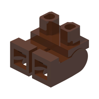 Hips and Tan Legs · LEGO 4218803 (réf. BrickLink 970c02) · Couleur BrickLink : Reddish Brown