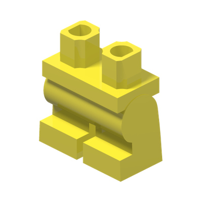 MINI LOWER PART, 1 1/3 · Cool Yellow (réf. BrickLink Bright Light Yellow)