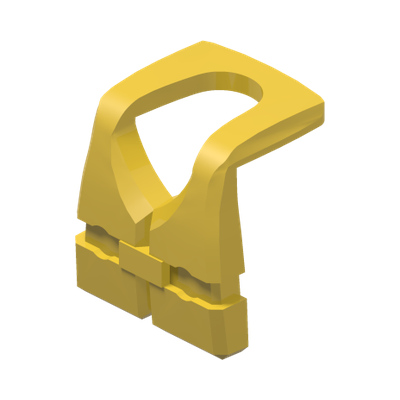 Minifigure Life Jacket, Center Buckle · LEGO 6287422 (réf. BrickLink 97895) · Couleur BrickLink : Yellow