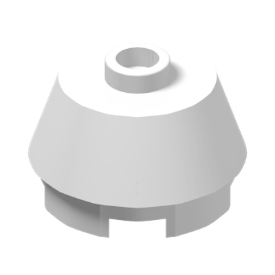 2X2 ROUND,SLOPE BRICK W. KNOB · LEGO 4649167 (réf. BrickLink 98100) · White (réf. BrickLink White)