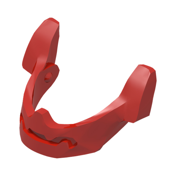 Minifigure, Visor Chin Guard · LEGO 4651462 (réf. BrickLink 98129) · Couleur BrickLink : Red
