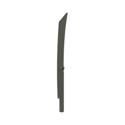Propeller 1 Blade 10L with Bar (Sword Blade) · LEGO 6171010 (réf. BrickLink 98137) · Couleur BrickLink : Pearl Dark Gray