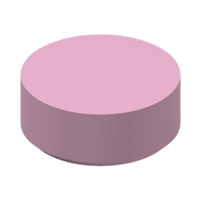 FLAT TILE 1X1, ROUND · Light Purple (réf. BrickLink Bright Pink)
