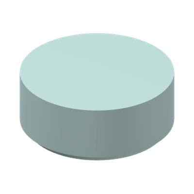 FLAT TILE 1X1, ROUND · Aqua (réf. BrickLink Light Aqua)