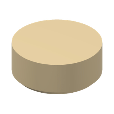 Tile, Round  1 x 1 · Couleur BrickLink : Tan