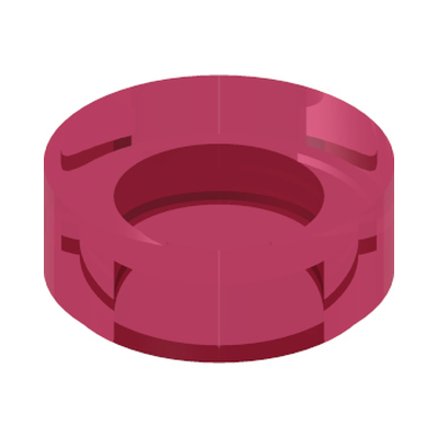 FLAT TILE 1X1, ROUND · Tr.medium Reddish Violet (réf. BrickLink Trans-Dark Pink)